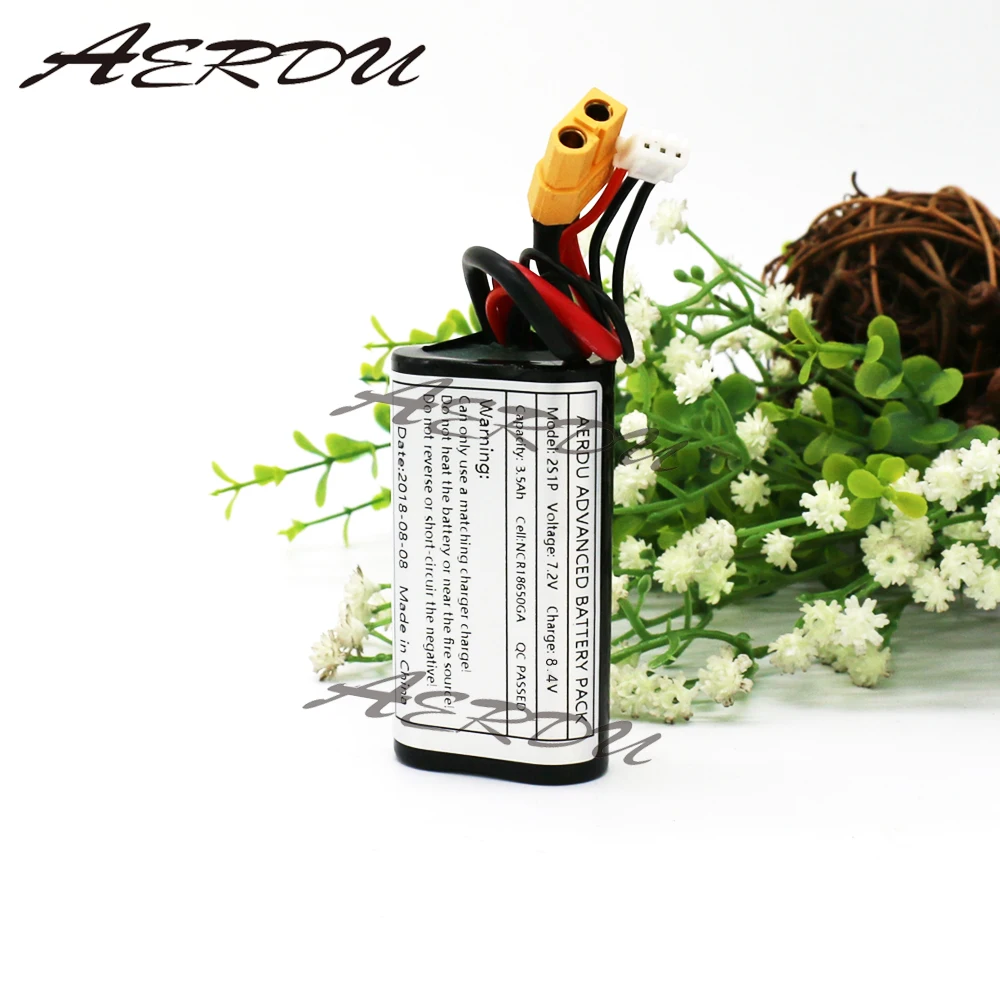 AERDU 2S1P 7,2 V 3.5Ah 7,4 V комплект литий-ионный батарей 8,4 V для NCR18650GA NO BMS Дрон RC лодка автомобиль игрушка высокая производительность UAV 10A