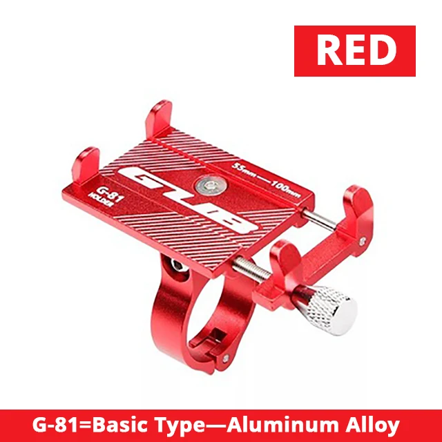 G81-RED Вращающийся многоугольный велосипедный держатель для телефона, держатель для мобильного телефона для iPhone на руль велосипеда, держатель для телефона - Цвет: G81-RED