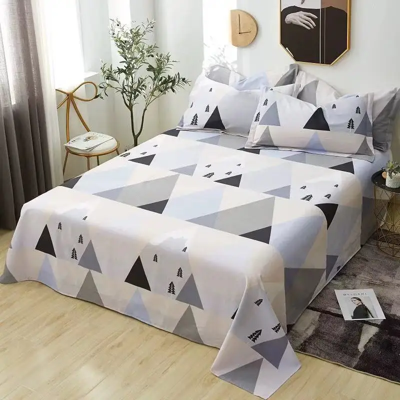Bed Sheet-21 1 шт. хлопок простыня King queen плоский лист 150x200 см простыня мягкие и удобные простыни - Цвет: Bed Sheet-21