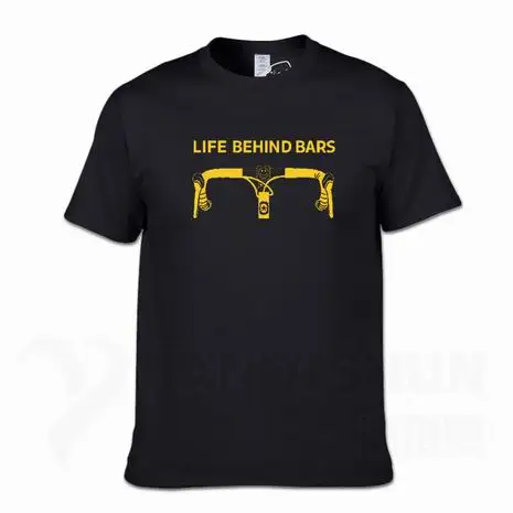 Забавная футболка с надписью «Life Behind Bars» для велосипеда, триатлона, велоспорта, горного велосипеда, 16 цветов, хлопковые модные дизайнерские мужские футболки