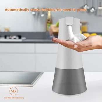 

Smart Touchless USB Rechargeable Foaming Hand Washing Container 350ml Automatic Liquid Soap Dispenser for Kitchen Bathroom New