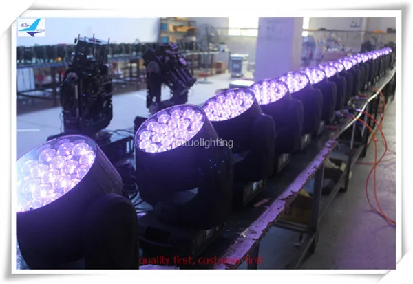 E-8/комплект с чехлом импорт led 19*10 Вт светодиодный зум мыть подвижный светильник RGBW 4 в 1 Рождество dj свадебный свет