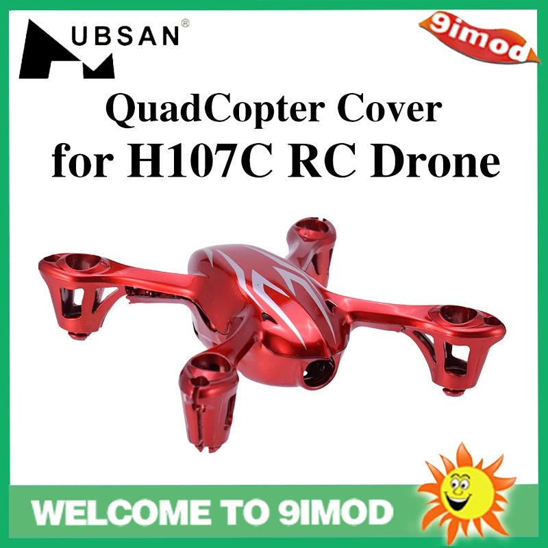 Hubsan H107 Корпус Корпуса квадрокоптера голова и двигатели Крышка для H107C мини Радиоуправляемый Дрон запасные части Аксессуары черный/красный - Color: Red