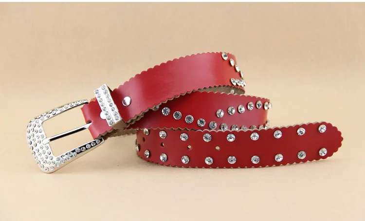 GenuineLeather Женская Западная пастушка Талия диаманты металлическая пряжка на ремень Пояс Новые горячие ремни для женщин Роскошные Дизайнерские брендовые
