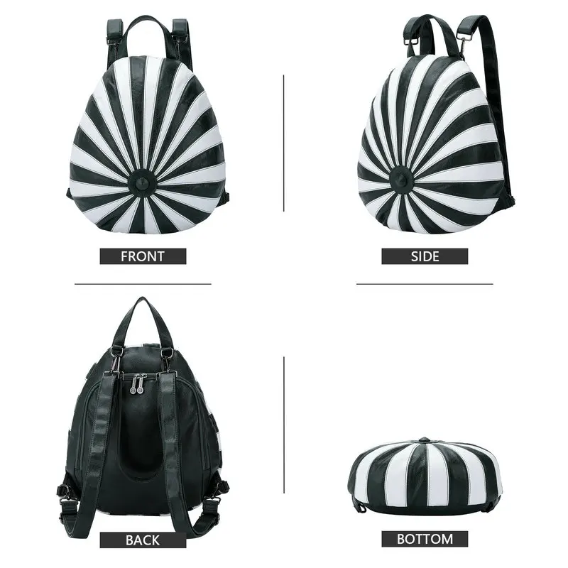 Stylish Backpacks luxury Angel Me 2021 New Arrival Hot Selling Women Hat Color Stripe Backpack, Soft Leather Spacious Shoulder Bag stylish and comfortable backpacks