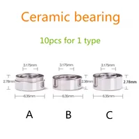 3 types 10PCS dental ceramic bearings 3.175x6.35x2.38mm/2.78mm/with step for dental handpiece 1