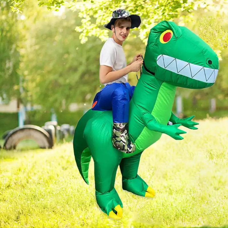 Cute Adults Children Dinosaur Inflatable Costume Party Cosplay Clothes Jumpsuit Suitable for People Even Clothing Halloween