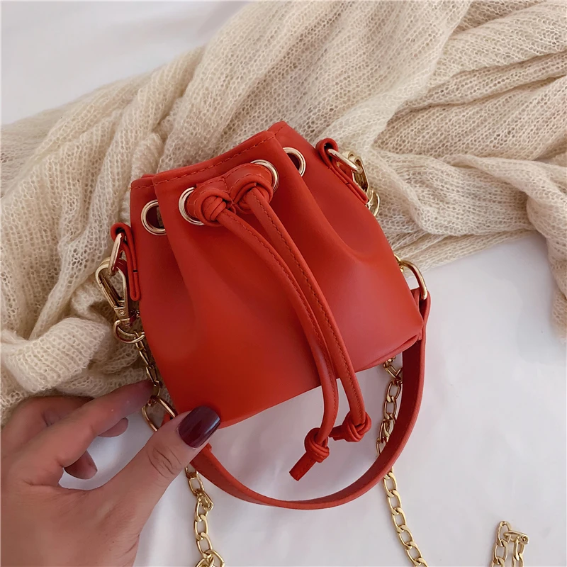 Роскошная Брендовая женская мини прямоугольная сумка корзина сумка летняя новая качественная кожаная женская дизайнерская сумка с цепочкой на плечо сумка-мессенджер - Цвет: Красный