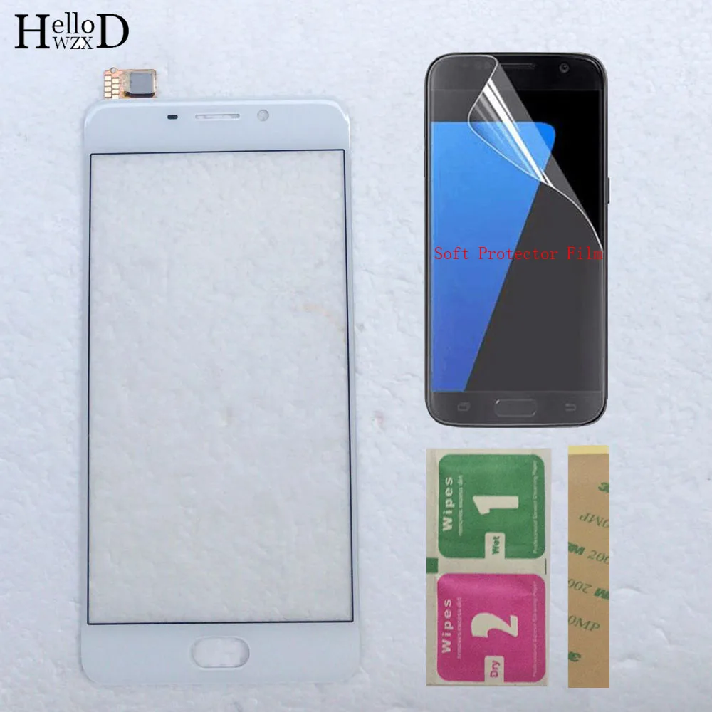 Сенсорный экран стекло передней панели Сенсор планшета для Meizu M6 Note/Meizu Meilan Note 6 телефон Сенсорный экран на Клее 3M из закаленного стекла