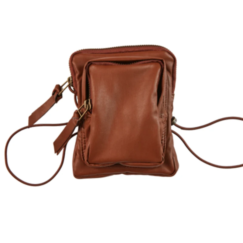Brown messenger bag Женская маленькая сумка через плечо, мини-сумка-мессенджер, сумка через плечо для телефона, тонкий плечевой ремень, мини-сумка на молнии для женщин - Цвет: Brown messenger bag