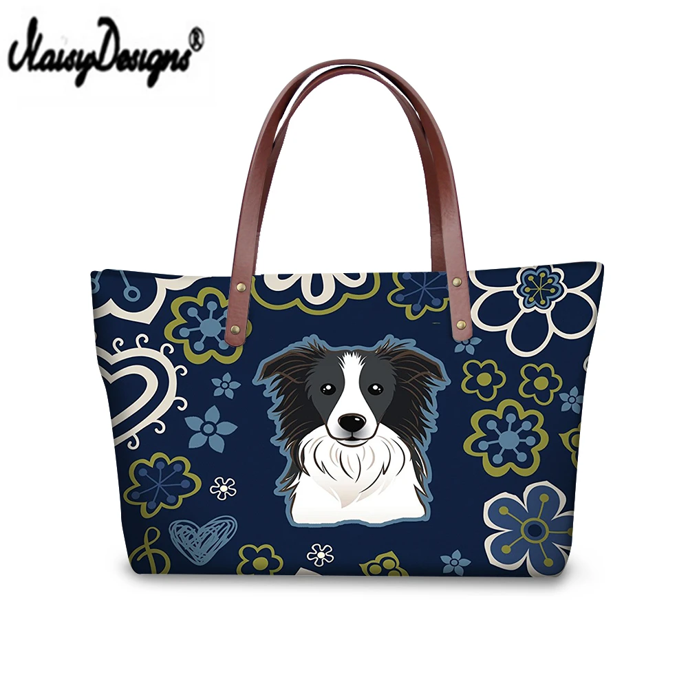 Bolsa feminina ручная сумка на заказ женская дизайнерская с изображением щенка и цветов