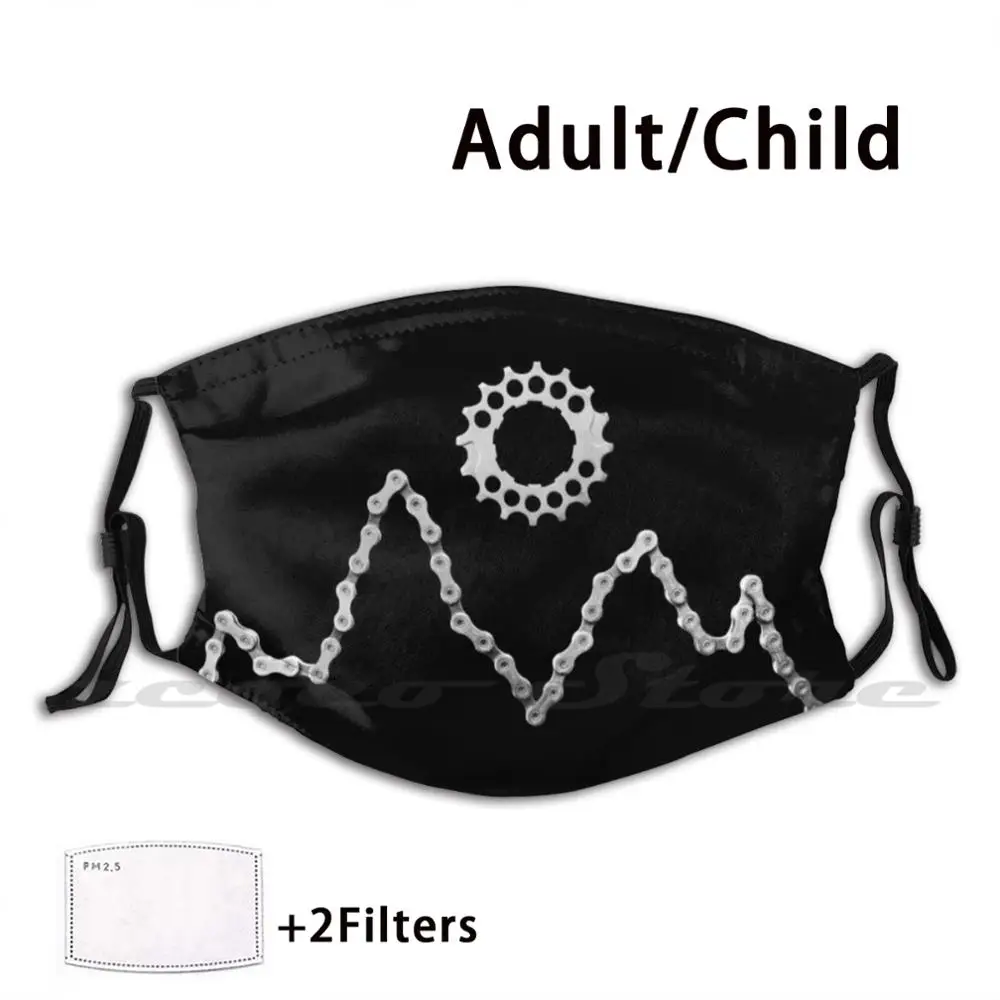 

Моющаяся маска Pm2.5 для велоспорта, велосипедная с принтом цепи и гор, для взрослых и детей, любители велосипедов Singletrack Rider