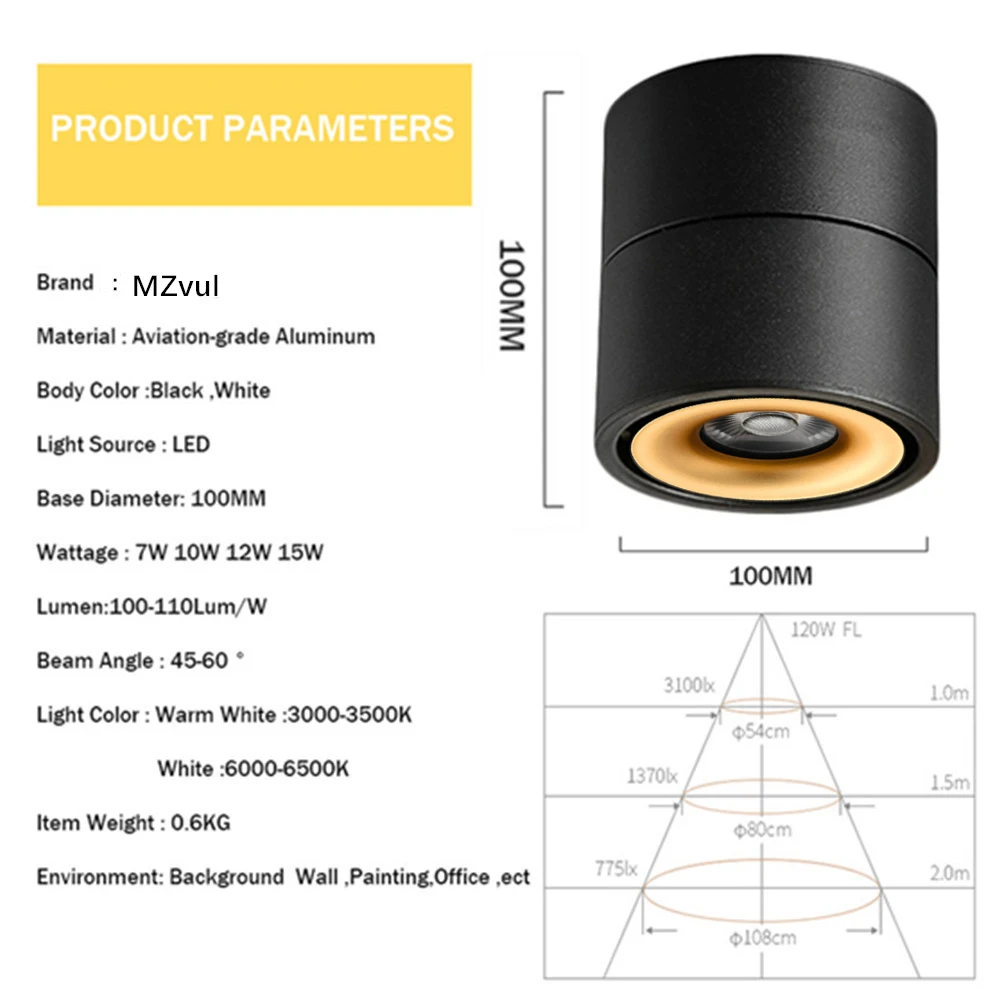 Современный светильник с поворотом на 360 ° светодиодный для трека 90 складной