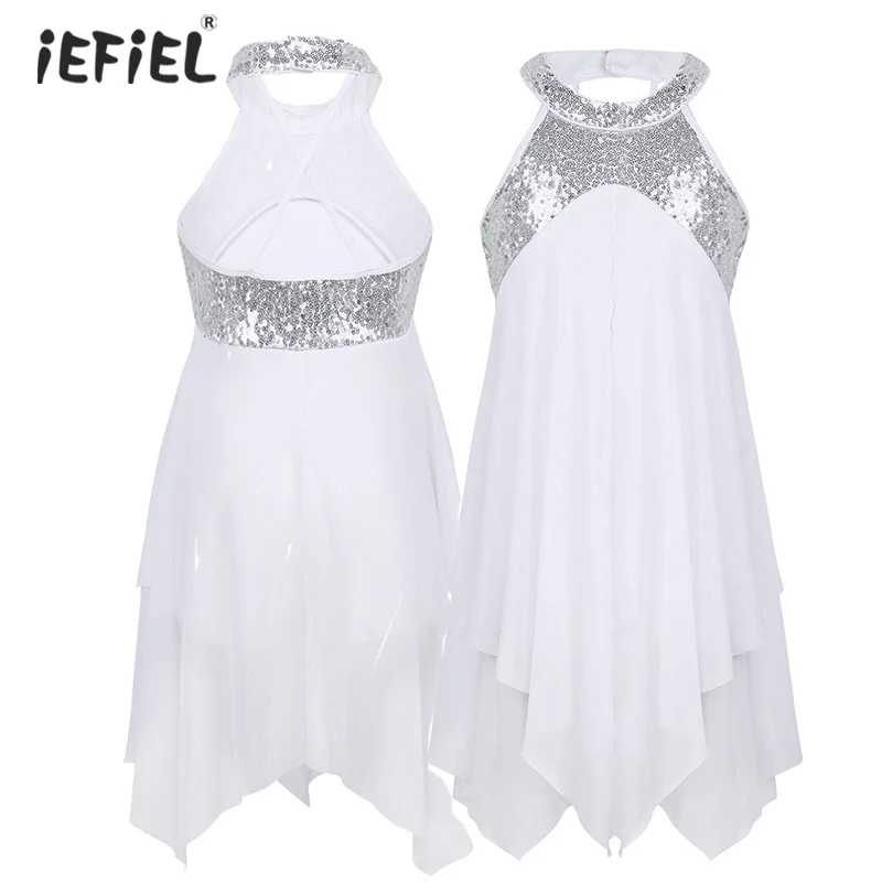 IEFiEL/балетное танцевальное платье без рукавов для балерины; костюмы для лирических танцев для девочек; детская одежда; гимнастическое трико; тренировочная Одежда для танцев