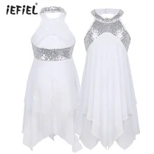 IEFiEL/балетное танцевальное платье без рукавов для балерины; костюмы для лирических танцев для девочек; детская одежда; гимнастическое трико; тренировочная Одежда для танцев