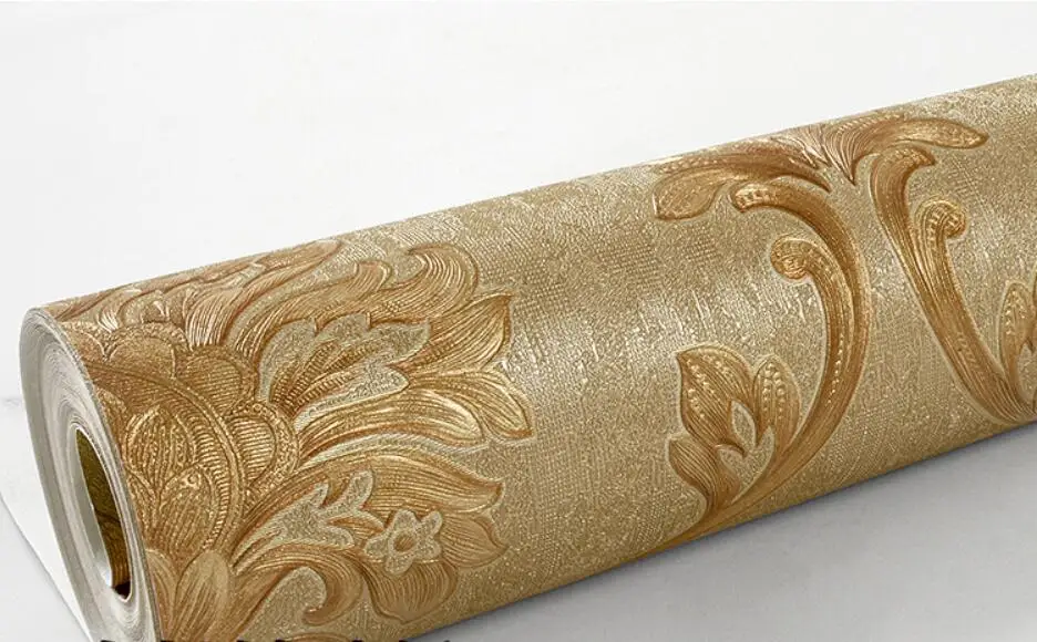 papel де parede 3D стерео Европейский Дамаск обои большой красный теплый спальня гостиная Инженерная ТВ фоновые обои