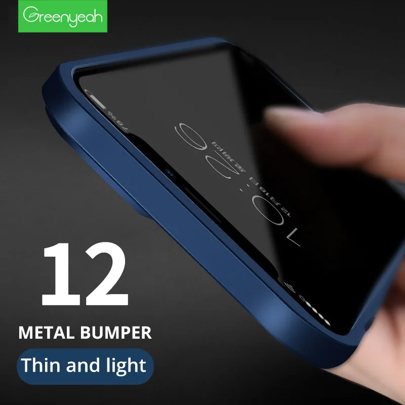Metal Phone Bumper for iPhone 12 Pro Max Shockproof Case for iPhone 12 12 Pro 12 Mini Frame Cover Protector Ultra Thin Luxury