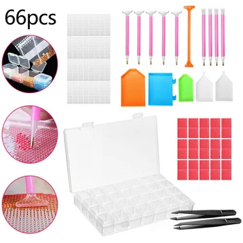 

Pen Painting Glue Tweezer DIY Craft Set 66x Multi 66Pcs Art Accessories