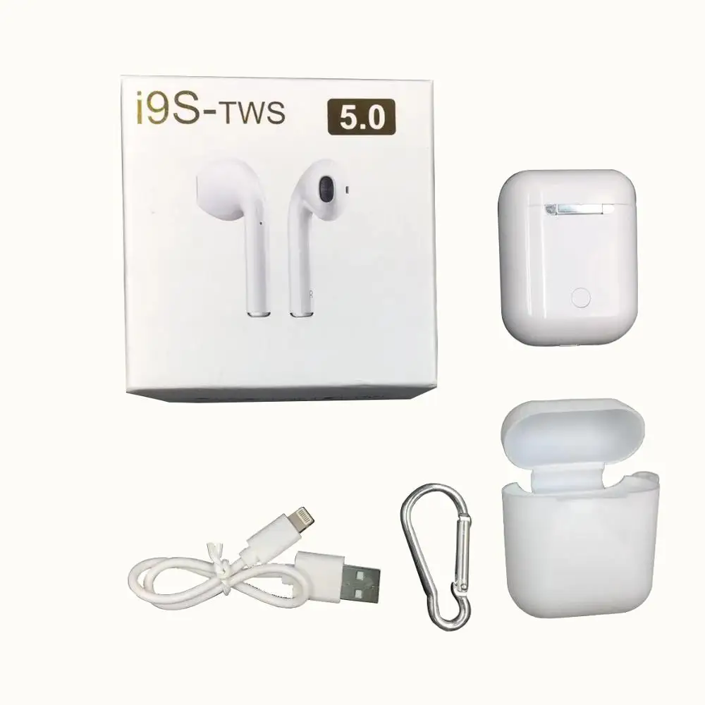 I9S TWS беспроводные Bluetooth наушники стерео бас-вкладыши с мини портативной зарядной коробкой наушники для телефона