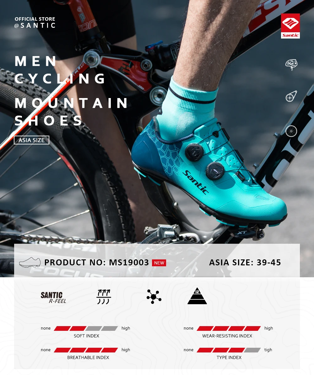 Santic гоночная велосипедная обувь MTB шоссейная велосипедная обувь Ультралегкая нескользящая обувь для горного велосипеда дышащая самофиксирующаяся обувь из углеродного волокна