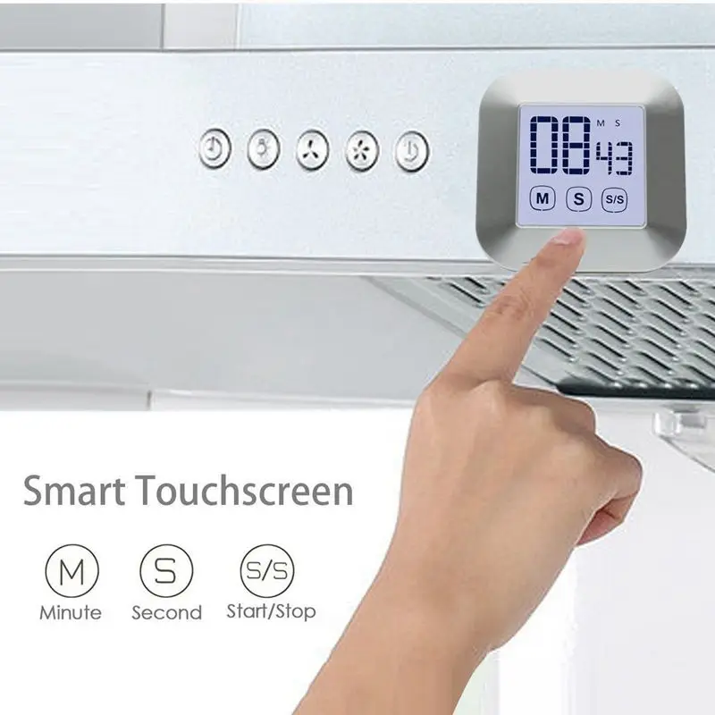 Kitchen Timer 0-99 Minutes Touch Screen LCD Backlight Digital Timer Alarm Clock Cooking Tools Kitchen Accessories