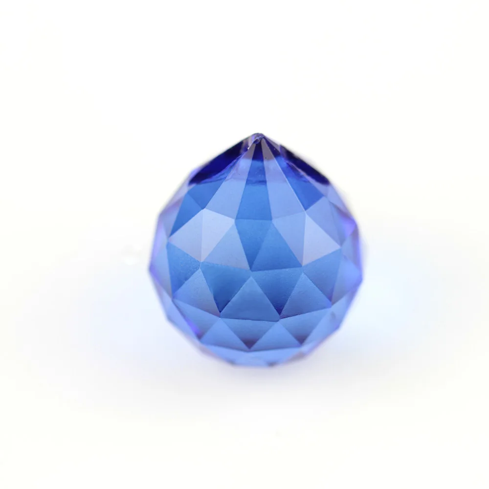 sapphire Хрустальный шар Призма 15 мм-40 мм граненый стеклянный шар фэн-шуй смешанный цвет хрустальные призмы стеклянные кристаллы для люстры - Цвет: sapphire