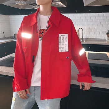 

2020 Spring And Autumn New Korean Version Of The Ins Trend Retro Plaid Men's Casual Reflective Jacket Comfortable M-2XL
