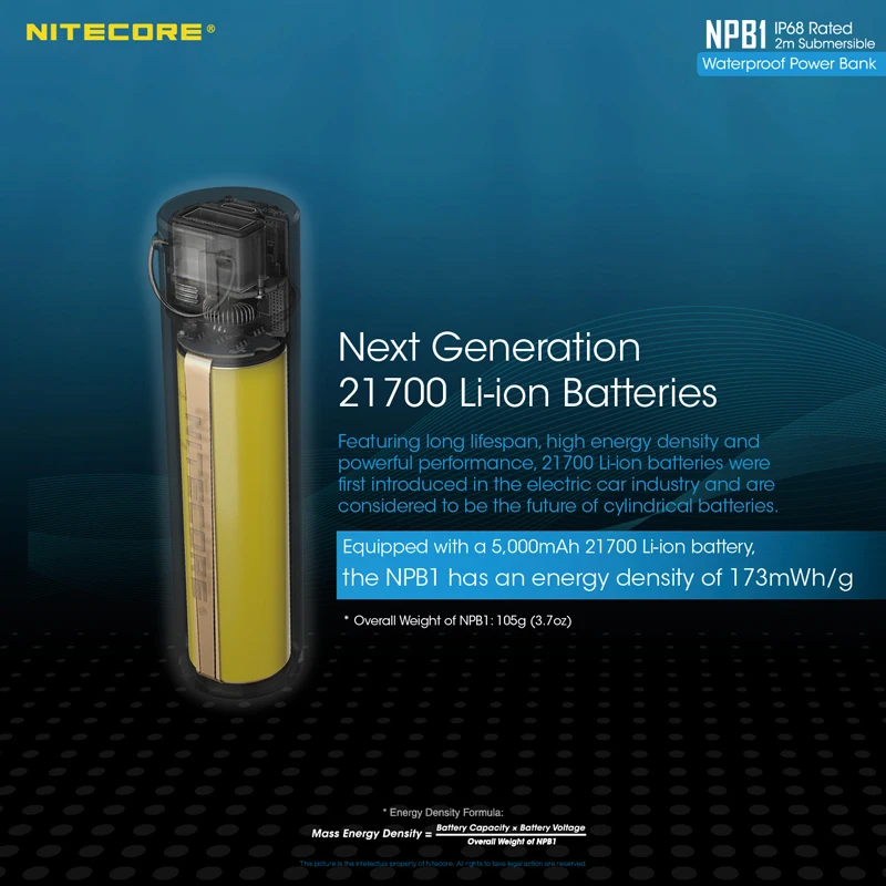 Qc3.0 saída nitecore npb1 5000mah ip68 avaliou