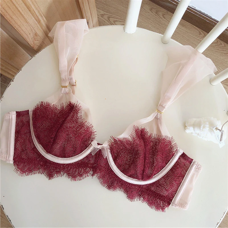 Женский комплект с бюстгальтером Lash Lace, сексуальное красное нижнее белье, пуш-ап, нижнее белье, CDE чашечки, большой размер, бюстгальтер и трусики, наборы бюстгальтеров для девочек, комплект с бюстгальтером и трусиками