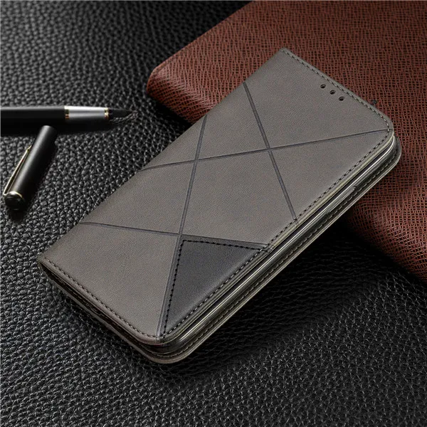 Flip Case For Huawei Y5 Y6 Pro Y7 Prime Y9 Prime Honor 7A Pro 7C 8A 8S 9X 10i Lite PU Leather Wallet Cover Coque Case - Цвет: Серый