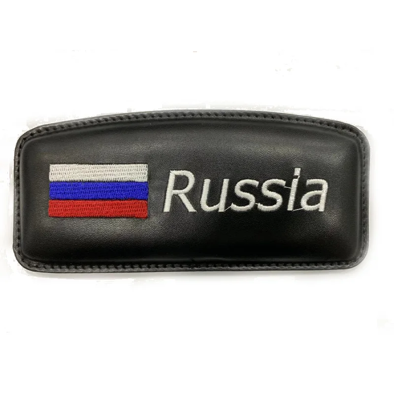 russia Genuin Leather For Audi A3 A4 B8 B6 A6 Mercedes Benz W205 W204 Skoda Octavia A5 A7 2 Abarth Embroidery Car Door Armrest Pad - Название цвета: russia