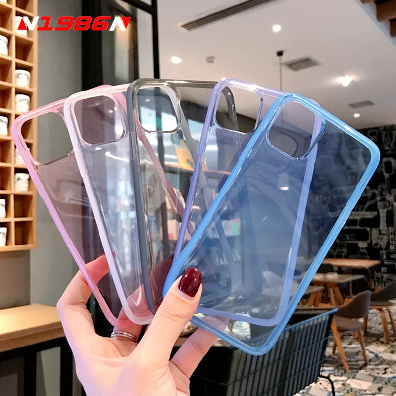 N1986N For iPhone 11 11 Pro Max X XR XS Max 6 6s 7 8 Plus Phone Case Fashion Clear Mirror Anti Knock Frame Soft TPU For iPhone X N1986N For iPhone 11 11 Pro Max X XR XS Max 6 6s 7 8 Plus Phone Case Fashion Clear Mirror Anti Knock Frame Soft TPU For iPhone X