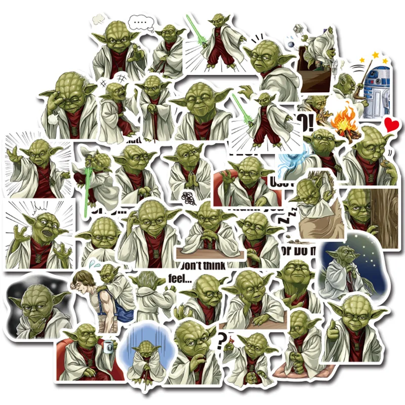 

40PCS Baby Yoda Star Wars Stickers for Laptop Skateboard Home Decoration Car Scooter Decal 2020