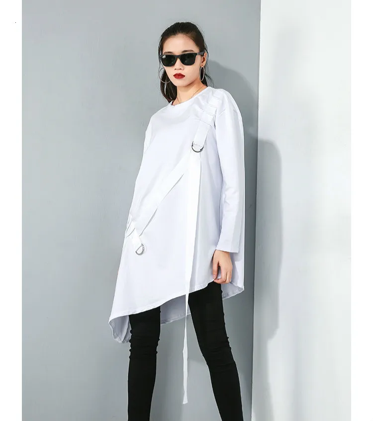 Max LuLu, новинка, осенняя модная Корейская женская Свободная одежда, женские длинные футболки в стиле панк, большие размеры, винтажная черная футболка, большие размеры