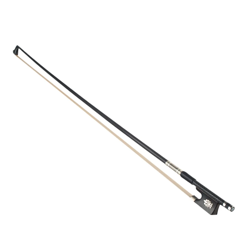 

Quality Carbon Fiber Violin Bow Plaid Pattern Bow Peacock Flower Frog Good Banlance for 4/4 Violin Bow