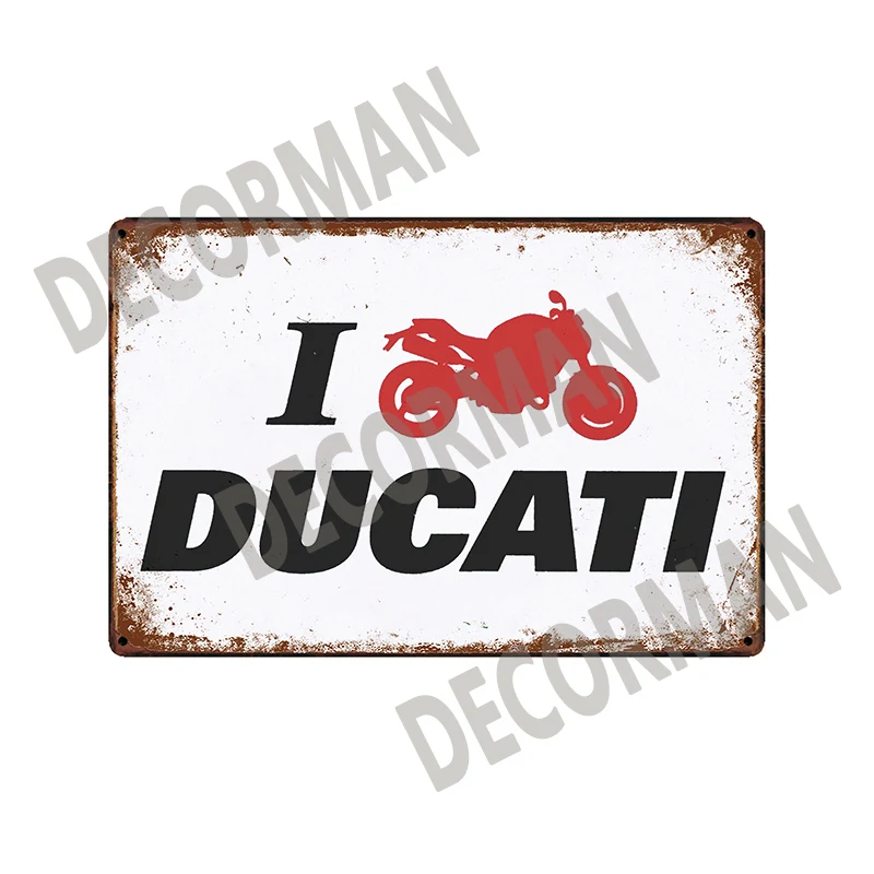 [Mike86] DUCATI моторный штифт парковка только на заказ металлический знак потертый шик ретро настенная живопись Рождественский подарок 20*30 см LTA-1700 - Цвет: SL-11648