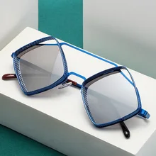 Retro Steampunk Sunglasses Hollow Diamond-shaped Sunglasses Men's Trendy Sunglasses