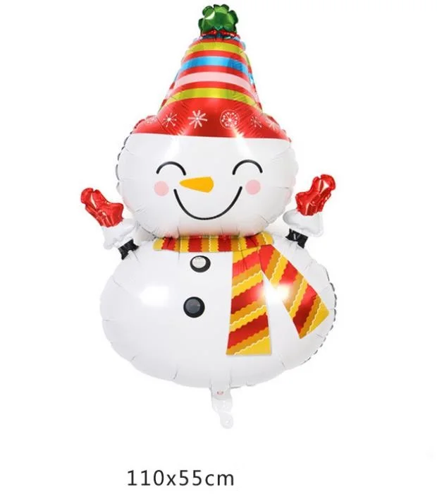Набор шаров с Рождеством и зеленые красные рождественские Свадебные шарики, рождественские баннеры, рождественские гирлянды, вечерние рождественские декорации - Цвет: snowman A
