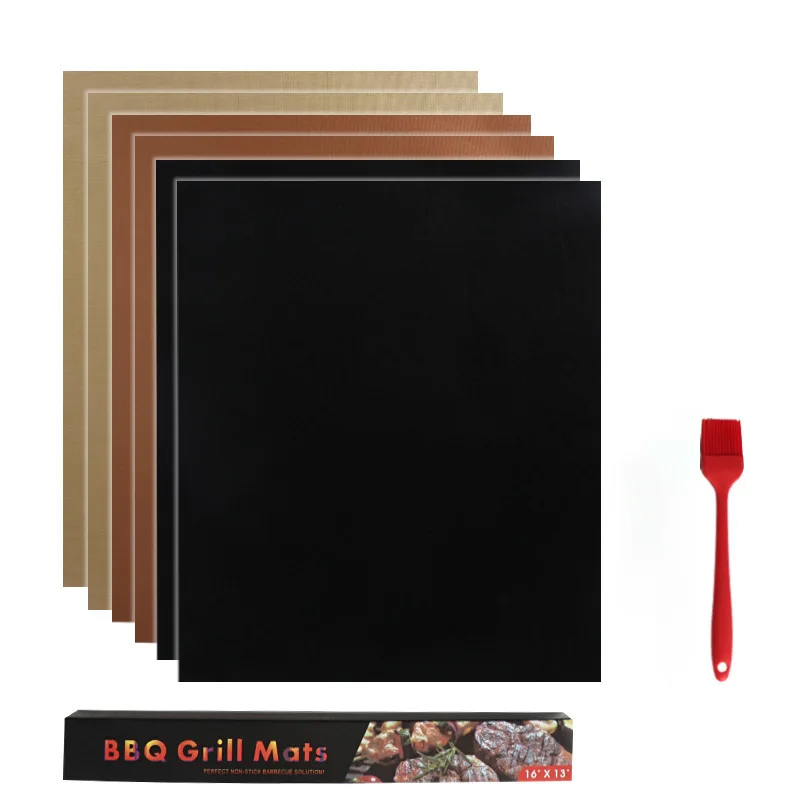 Non Stick Grill Mat Outdoor Picnic BBQ Baking Mat Grill Liner BBQ Cooking Heat Resistance Easily Cleaned Accessories