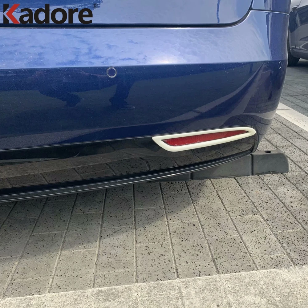 Для Tesla модель S автомобильные задние противотуманные фары, наклейки, защита для внешней отделки, авто аксессуары для укладки