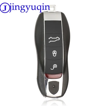 

jingyuqin 3 Buttons Smart Keyless Entry Remote Key For Porsche Panamera Macan Cayenne Replacement Smart Key Shell