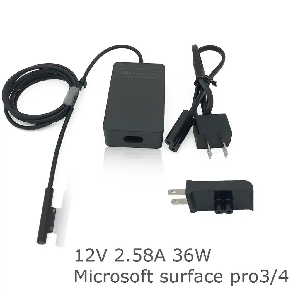 EU/US/UK/AU штепсельный кабель для microsoft Surface Pro 4 3 Питание планшета 1625 адаптер 12 В 2.58A 36 Вт Зарядное устройство