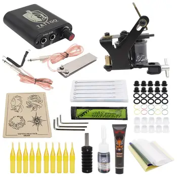 

Besta Complete Tattoo Machine Kit Set 1 Coils Tattoo Machines Power Supply Disposable Needle Clip Cord Tattoo Beginner Grips Kit