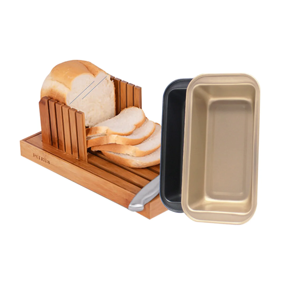 

AA Rectangular Non-stick Cheese Toast Mold Non-Clay Division Box Oven Baking Bread Cake Baking Pan