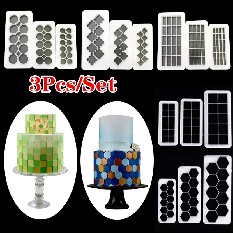 3 шт./компл. форма для торта геометрической формы помадка печенья Форма