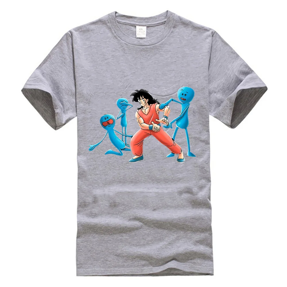 Mr. Meeseeks Dragon Ball Z забавная ТВ футболка унисекс Yamcha 2Xl 3Xl 4Xl 5Xl футболка - Цвет: Серый