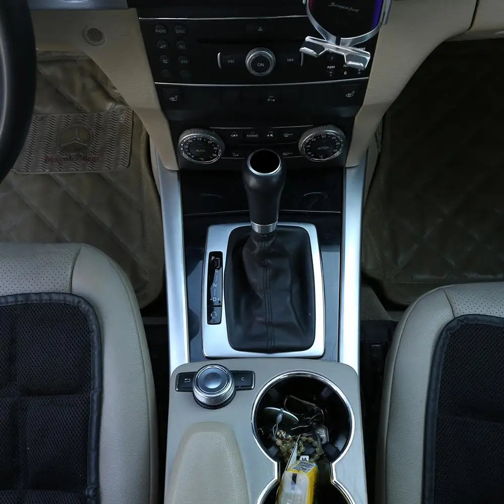 Углеродное волокно стиль для Mercedes benz GLK Class X204 2008- ABS Хромированная Автомобильная центральная консоль украшения полоски отделка Аксессуары