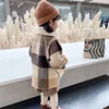 80-130 Cm Winter Girls Long Thick Warm Plaid Fleece Coat Baby Kids Children Clothes Jacket Outerwear ► Photo 3/5