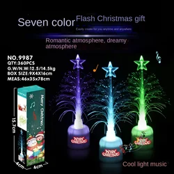 Árvore de natal idosos led night light colorido piscando 3d tridimensional luz da noite com presentes de brinquedo vocal kpop lightstick