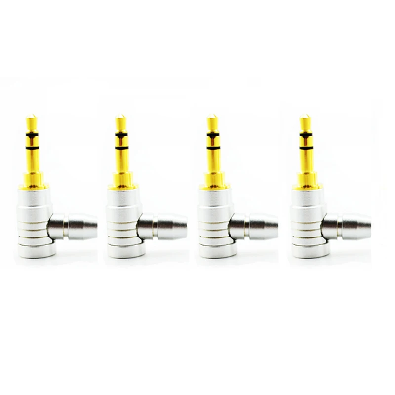 5pcs/lot 24K gold plated 3.5mm plug RCA Audio Connector Stereo Jack Plug soldering cable connector | Электроника